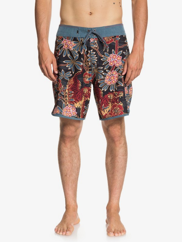 quiksilver, Highline Silent Fury 18" - Board Shorts for Men, TAPESTRY (bph6) 0 Highline Silent Fury 18" - Board Shorts for Men Blue EQYBS04007 Quiksilver