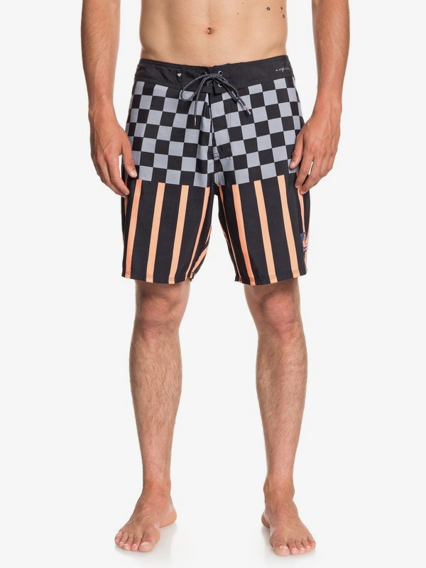 quiksilver, Check Magnet 18" - Board Shorts for Men, BLACK (kvj6) 0 Check Magnet 18" - Board Shorts for Men Black EQYBS04015 Quiksilver