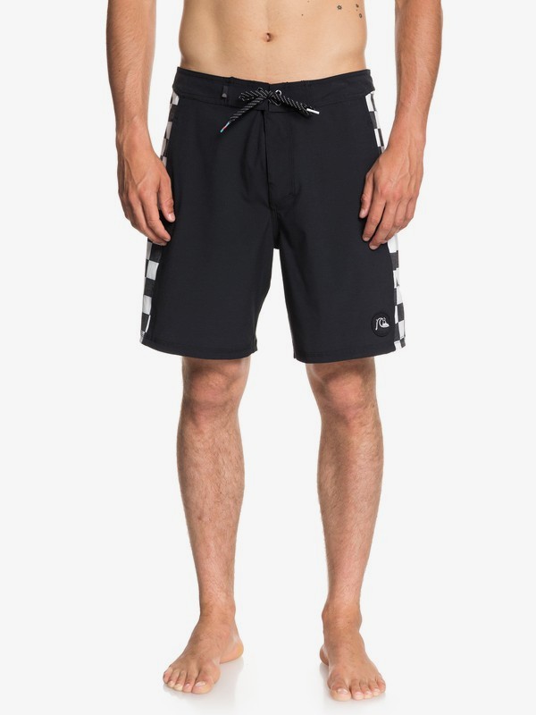 quiksilver, Checker 18" - Beach Shorts for Men, BLACK (kvj6) 0 Checker 18" - Beach Shorts for Men Black EQYBS04018 Quiksilver