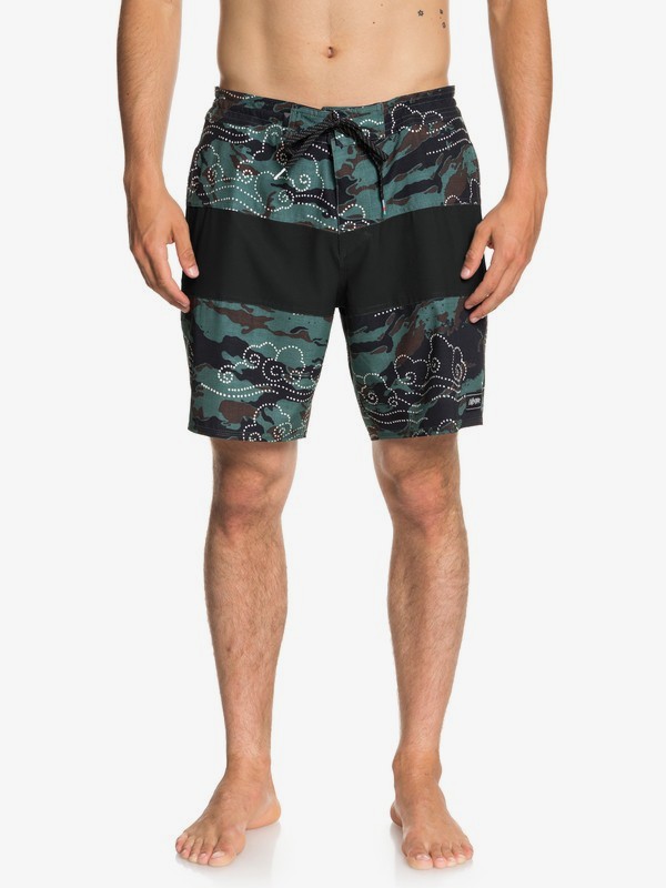 quiksilver, Baja Variable 18" - Short de plage pour Homme, DARK FOREST (bpg6) 0 Baja Variable 18" - Short de plage pour Homme Bleu EQYBS04022 Quiksilver