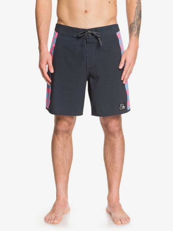quiksilver, Echo Beach Checker 18" - Board Shorts for Men, BLACK (kvj0) 0 Echo Beach Checker 18" - Board Shorts for Men Black EQYBS04141 Quiksilver
