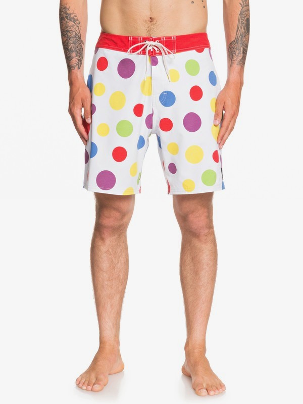 quiksilver, Echo Beach Polka Dot Boardshorts, WHITE (wbb0) 0 Echo Beach Polka Dot Boardshorts White EQYBS04195 Quiksilver