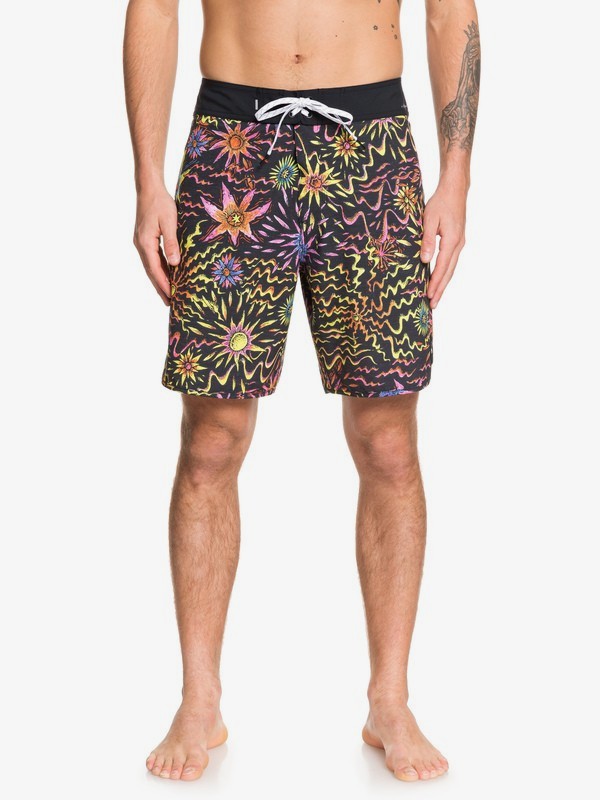quiksilver, Highline Tripper 18" - Boardshort da Uomo, BLACK (kvj6) 0 Highline Tripper 18" - Boardshort da Uomo Black EQYBS04216 Quiksilver
