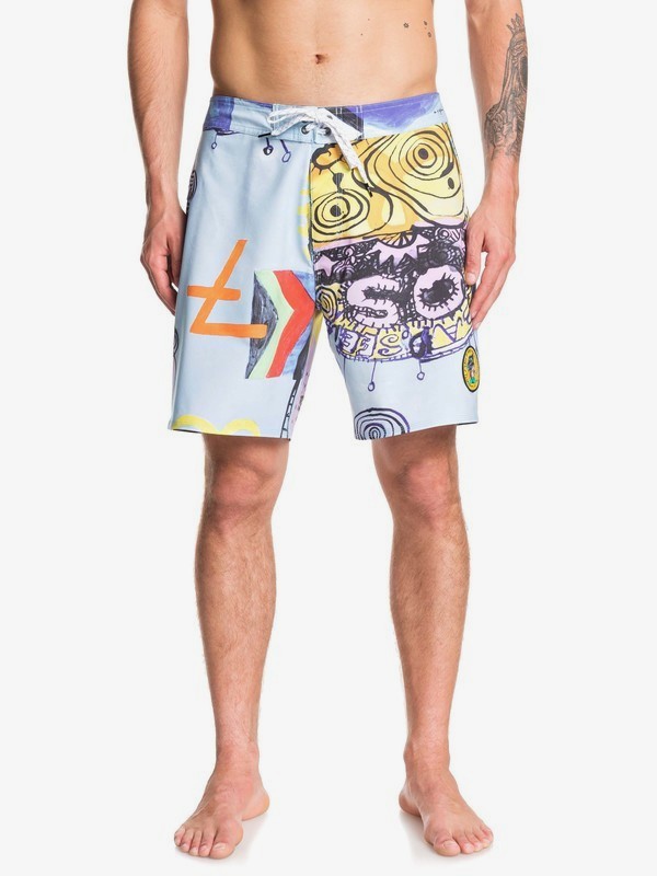 quiksilver, Highline Art House 18" - Board Shorts, CRYSTAL TEAL (brn6) 0 Highline Art House 18" - Board Shorts Blue EQYBS04218 Quiksilver