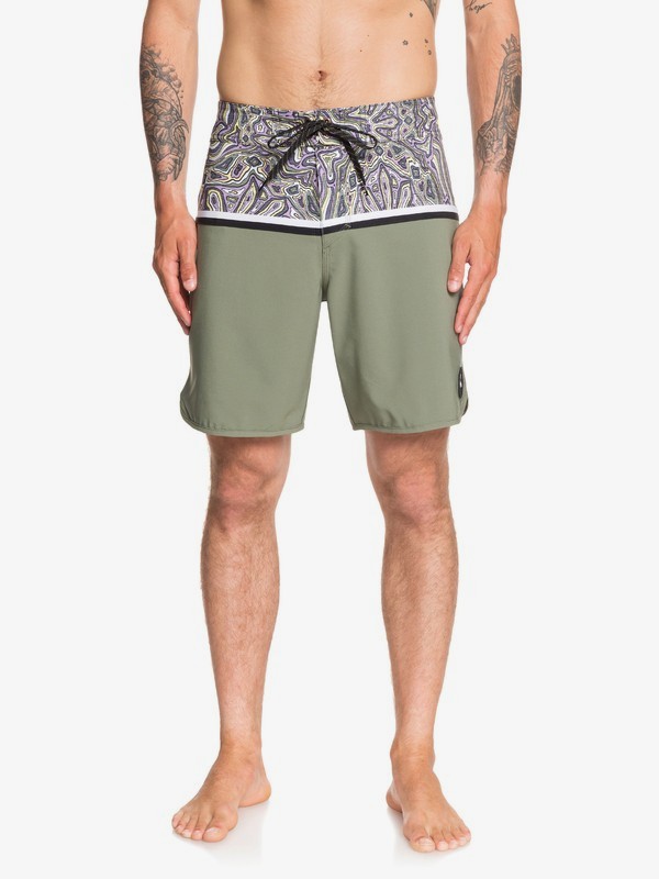 quiksilver, Highline Deja Vu 18" Boardshorts, AGAVE GREEN (gzc6) 0 Highline Deja Vu 18" Boardshorts Green EQYBS04259 Quiksilver