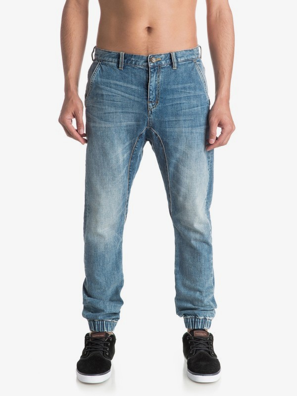 quiksilver, Fonic Fix Surf Blue Denim Joggers, SURF BLUE (bkfw) 0 Fonic Fix Surf Blue Denim Joggers EQYDP03228 Quiksilver
