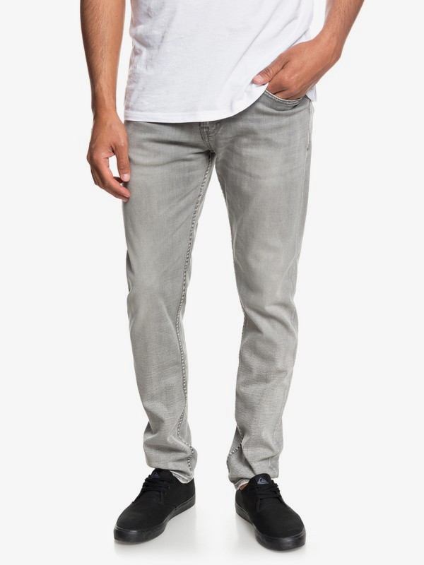 quiksilver, Distorsion Stone - Jean slim pour Homme, STONE (sjs0) 0 Distorsion Stone - Jean slim pour Homme Gris EQYDP03368 Quiksilver