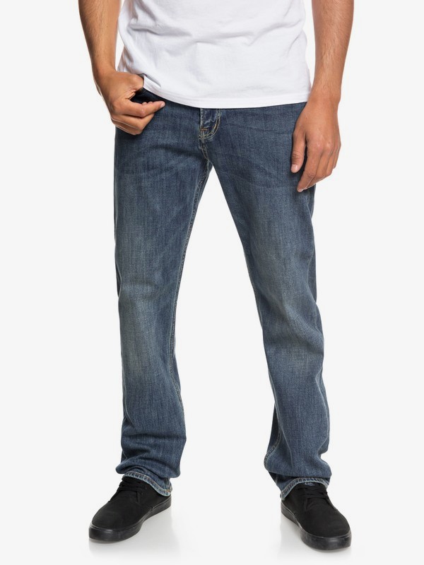 quiksilver, Sequel Medium Blue Regular Fit Jeans, MEDIUM BLUE (bygw) 0 Sequel Medium Blue Regular Fit Jeans Blue EQYDP03373 Quiksilver