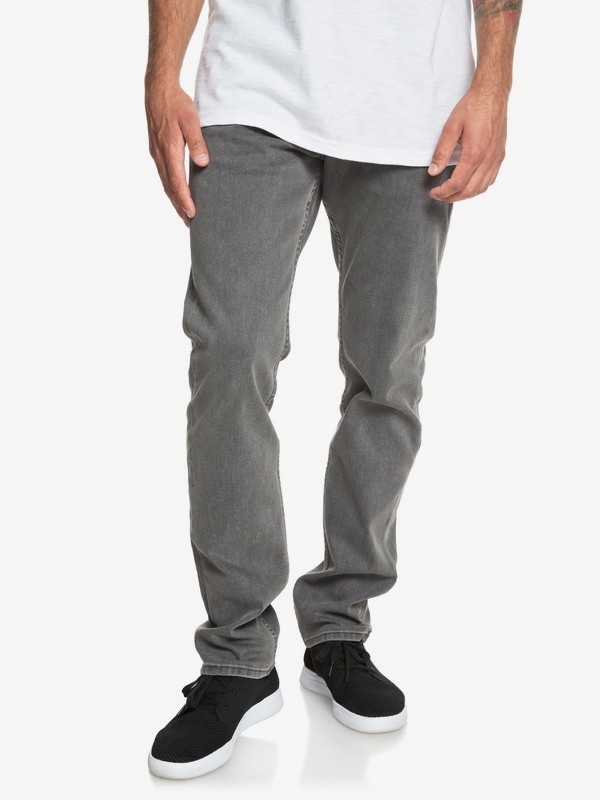 quiksilver, Revolver Granite Stone - Straight Fit Jeans for Men, GRANITE STONE (kzm0) 0 Revolver Granite Stone - Straight Fit Jeans for Men Black EQYDP03387 Quiksilver