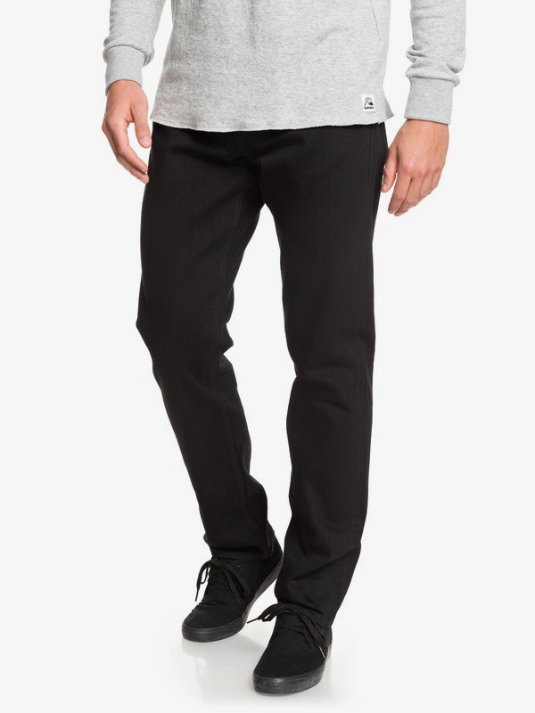 quiksilver, Revolver Black Black Straight Fit Jeans, BLACK BLACK (kvj0) 0 Revolver Black Black Straight Fit Jeans Black EQYDP03406 Quiksilver