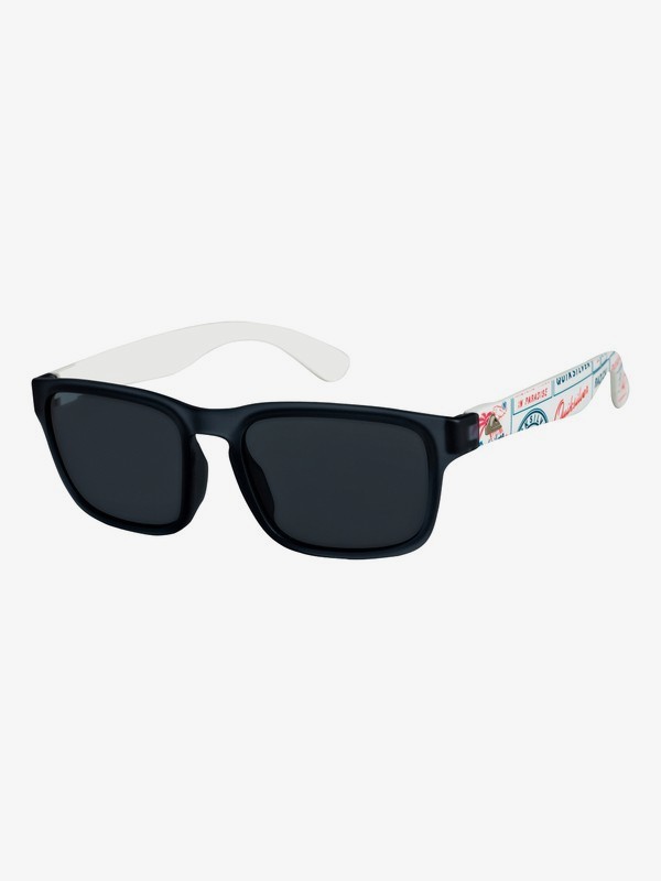 quiksilver, Stanford - Lunettes de soleil pour Homme, MATTE CRYSTAL NAVY-PRINT/GREY (xbbk) 0 Stanford - Lunettes de soleil pour Homme Bleu EQYEY03065 Quiksilver