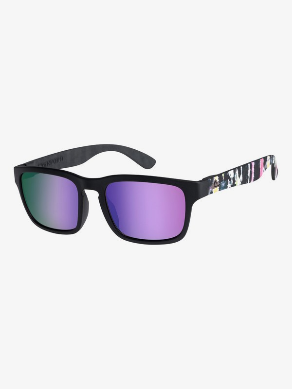 quiksilver, Stanford - Lunettes de soleil pour Homme, MATTE BLACK-PRINT PSYCHEDELIC/ (xkpp) 0 Stanford - Lunettes de soleil pour Homme EQYEY03065 Quiksilver