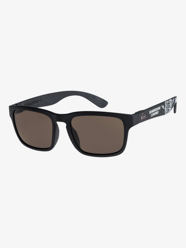 quiksilver, Stanford - Lunettes de soleil pour Homme, MATTE BLACK-PRINT WHITE/GREY (xkws) 0 Stanford - Lunettes de soleil pour Homme EQYEY03065 Quiksilver
