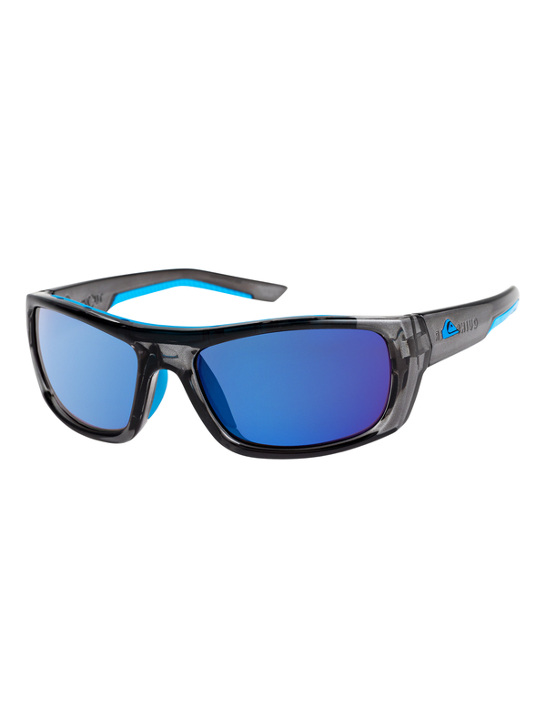 quiksilver, Солнцезащитные очки Knockout, SHINY CRYSTAL SMOKE/FLASH BLUE (xssb) 0 Солнцезащитные очки Knockout Серый EQYEY03072 Quiksilver