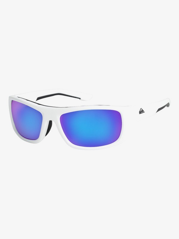quiksilver, Knockout - Gafas de Sol para Hombre, SHINY WHITE/ ML GREEN (xwwg) 0 Knockout - Gafas de Sol para Hombre Blanco EQYEY03072 Quiksilver
