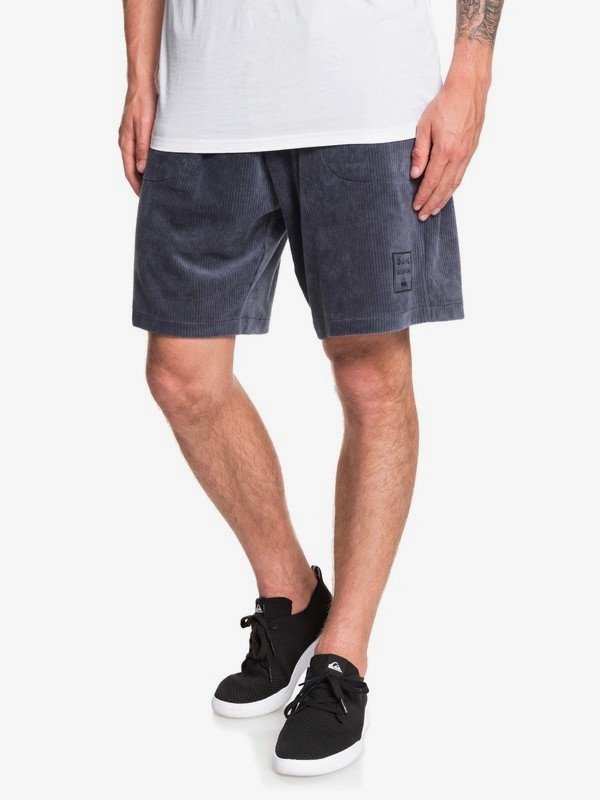 quiksilver, Corduroy 19" Elasticized Corduroy Shorts, SKY CAPTAIN (kye0) 0 Corduroy 19" Elasticized Corduroy Shorts Black EQYFB03187 Quiksilver