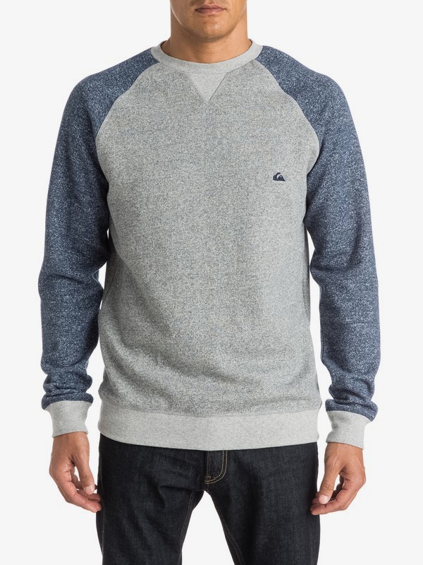 quiksilver, Rio Negro Crew Sweatshirt, NAVY BLAZER HEATHER (byjh) 0 Rio Negro Crew Sweatshirt EQYFT03300 Quiksilver