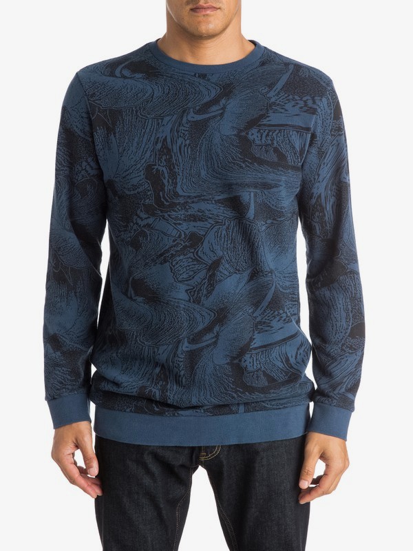 quiksilver, Dark Trip Crew Sweatshirt, ANTHRACITE (kvj0) 0 Dark Trip Crew Sweatshirt EQYFT03345 Quiksilver