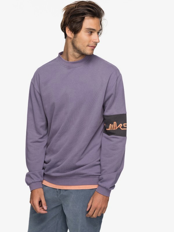 quiksilver, Wave Slide - Sweatshirt for Men, CADET (pnm0) 0 Wave Slide - Sweatshirt for Men Purple EQYFT03751 Quiksilver