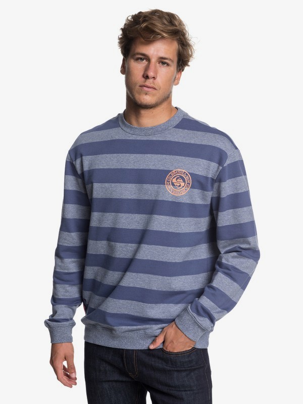quiksilver, Sunboard - Sweatshirt for Men, VINTAGE INDIGO SUNBOARD (byl3) 0 Sunboard - Sweatshirt for Men Blue EQYFT03756 Quiksilver