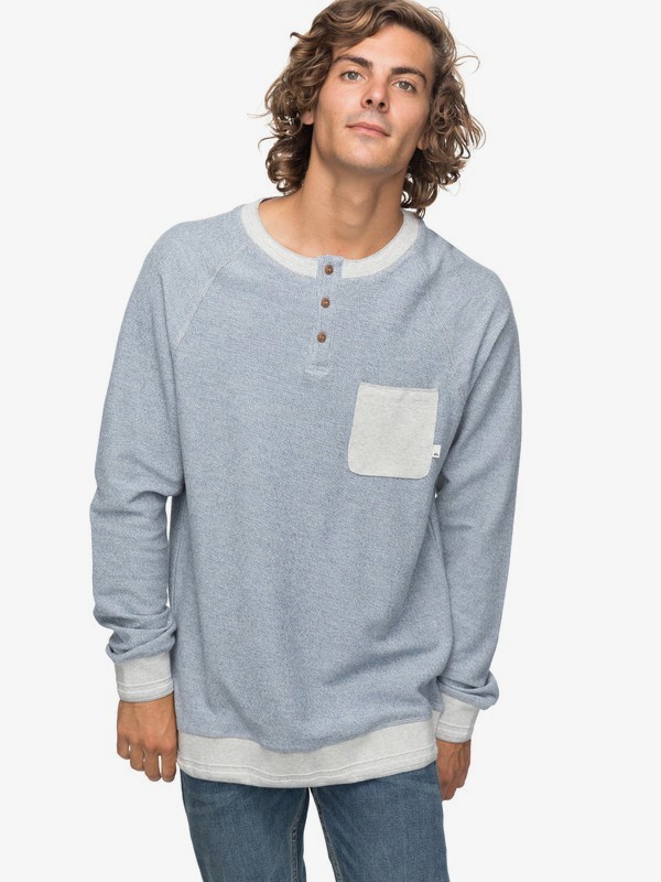 quiksilver, Grazie - Sweatshirt for Men, VINTAGE INDIGO HEATHER (bylh) 0 Grazie - Sweatshirt for Men Blue EQYFT03761 Quiksilver