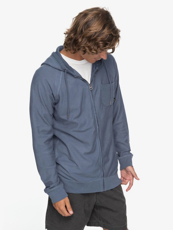 quiksilver, Baao Zip - Zip-Up Hoodie for Men, VINTAGE INDIGO (byl0) 0 Baao Zip - Zip-Up Hoodie for Men Blue EQYFT03766 Quiksilver