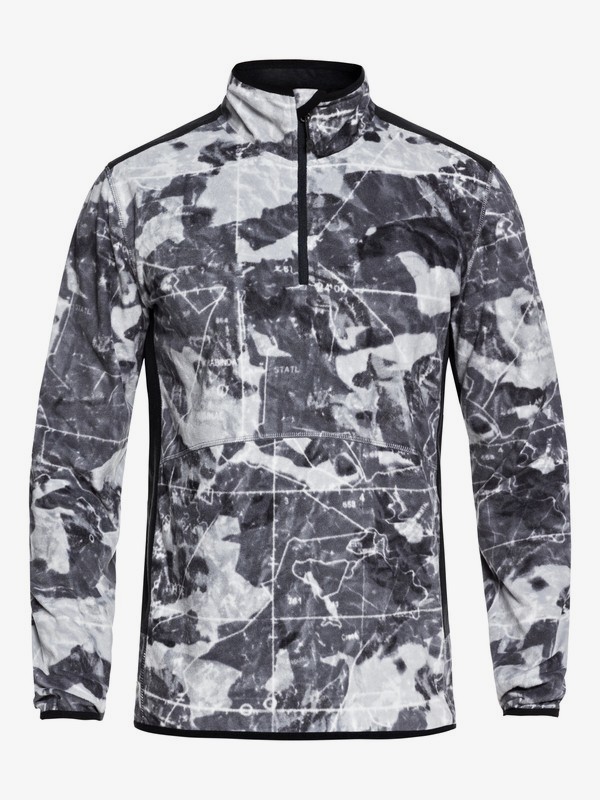 quiksilver, Aker Technical Half Zip Fleece, BLACK_TANNENBAUM (kvj8) 0 Aker Technical Half Zip Fleece Black EQYFT03784 Quiksilver