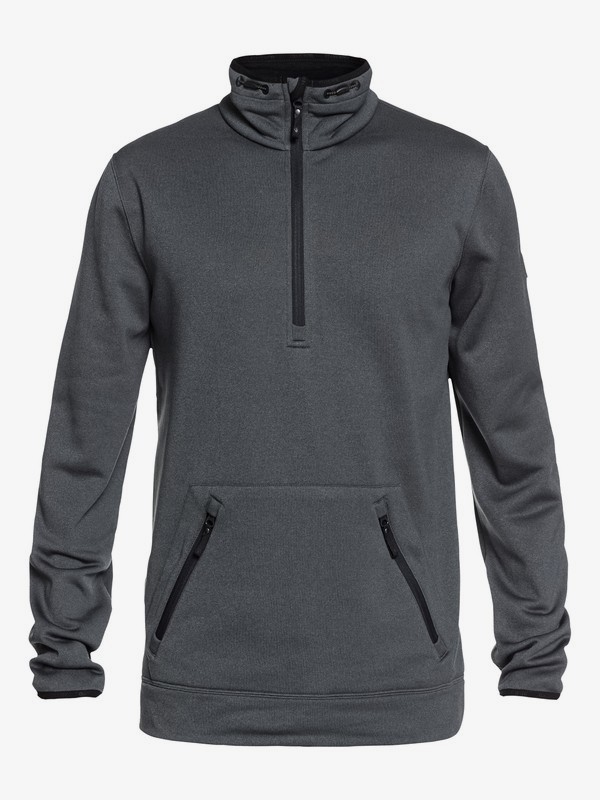 quiksilver, Highline - Polartec® Half-Zip Fleece for Men, BLACK HEATHER (kvjh) 0 Highline - Polartec® Half-Zip Fleece for Men Black EQYFT03810 Quiksilver