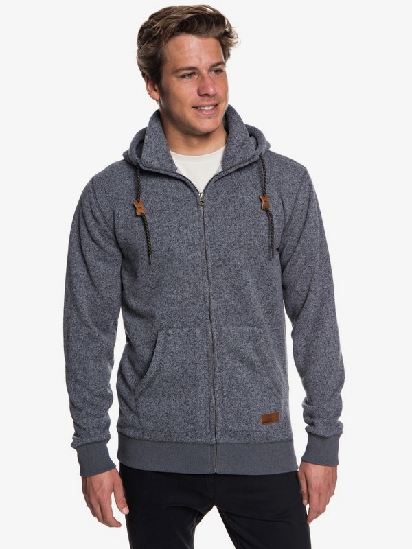 quiksilver, Keller - Felpa pile con zip e cappuccio. da Uomo, DARK GREY HEATHER (krph) 0 Keller - Felpa pile con zip e cappuccio. da Uomo Black EQYFT03835 Quiksilver