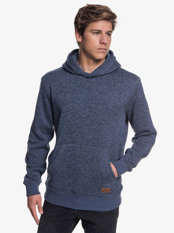 quiksilver, Keller - Polar Fleece Hoodie for Men, NAVY BLAZER HEATHER (byjh) 0 Keller - Polar Fleece Hoodie for Men Blue EQYFT03836 Quiksilver