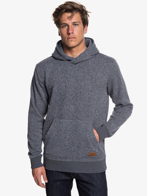 quiksilver, Keller - Polar Fleece Hoodie for Men, DARK GREY HEATHER (krph) 0 Keller - Polar Fleece Hoodie for Men Black EQYFT03836 Quiksilver