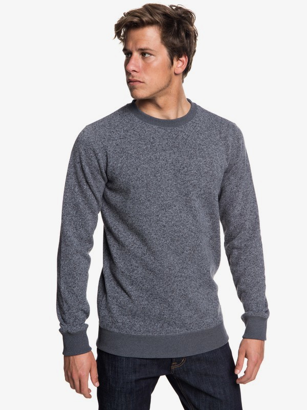 quiksilver, Keller Polar Fleece Sweatshirt, DARK GREY HEATHER (krph) 0 Keller Polar Fleece Sweatshirt Black EQYFT03837 Quiksilver