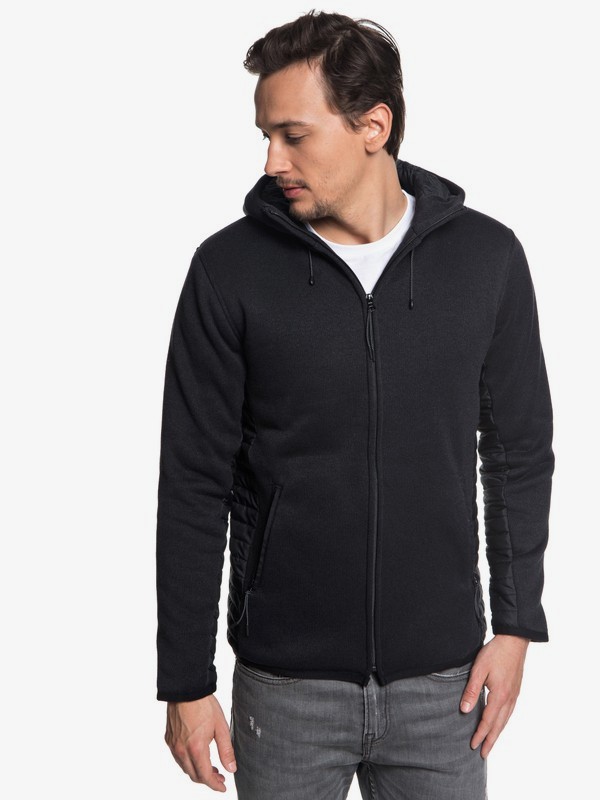 quiksilver, Keller Puff - Zip-Up Polar Fleece Hoodie for Men, BLACK (kvj0) 0 Keller Puff - Zip-Up Polar Fleece Hoodie for Men Black EQYFT03841 Quiksilver