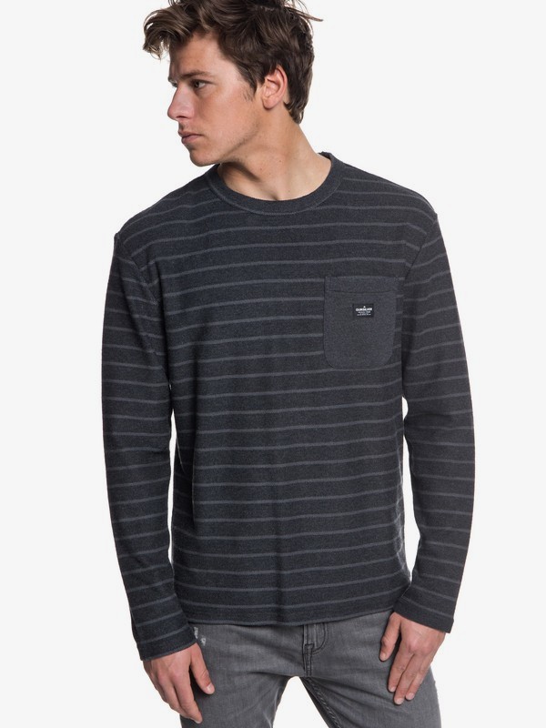 quiksilver, Shonan Peak - Long Sleeve Top for Men, DGH REVERSE STRIPE (krp3) 0 Shonan Peak - Long Sleeve Top for Men Black EQYFT03842 Quiksilver