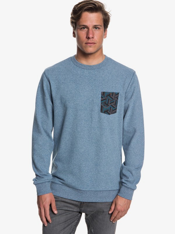quiksilver, Takao Man - Sweatshirt for Men, TAPESTRY HEATHER (bphh) 0 Takao Man - Sweatshirt for Men Blue EQYFT03843 Quiksilver