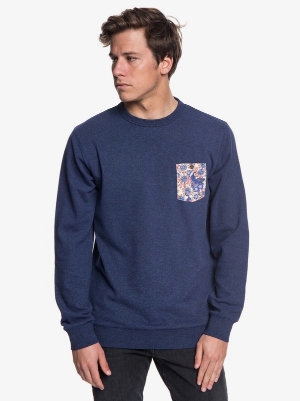 quiksilver, Takao Man - Sweatshirt for Men, NAVY BLAZER HEATHER (byjh) 0 Takao Man - Sweatshirt for Men Blue EQYFT03843 Quiksilver