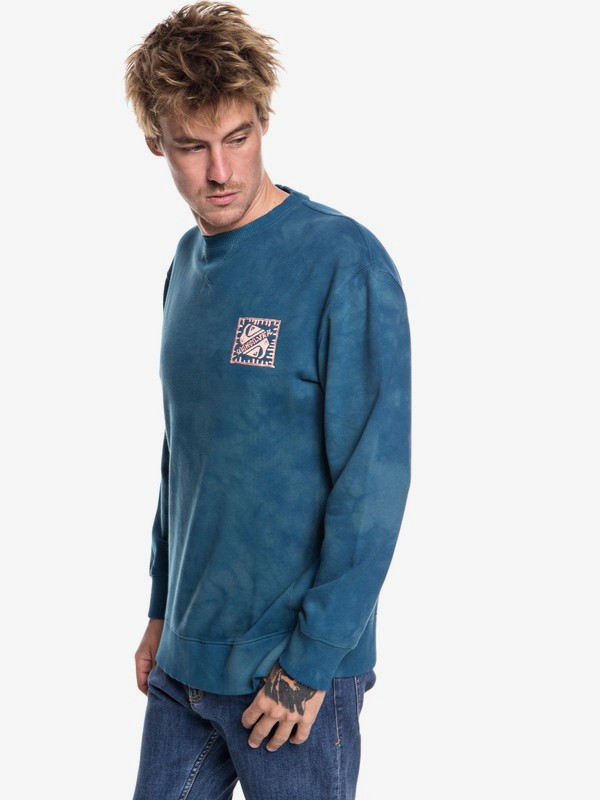 quiksilver, Volcanic Ocean - Sweatshirt for Men, TAPESTRY (bph0) 0 Volcanic Ocean - Sweatshirt for Men Blue EQYFT03845 Quiksilver