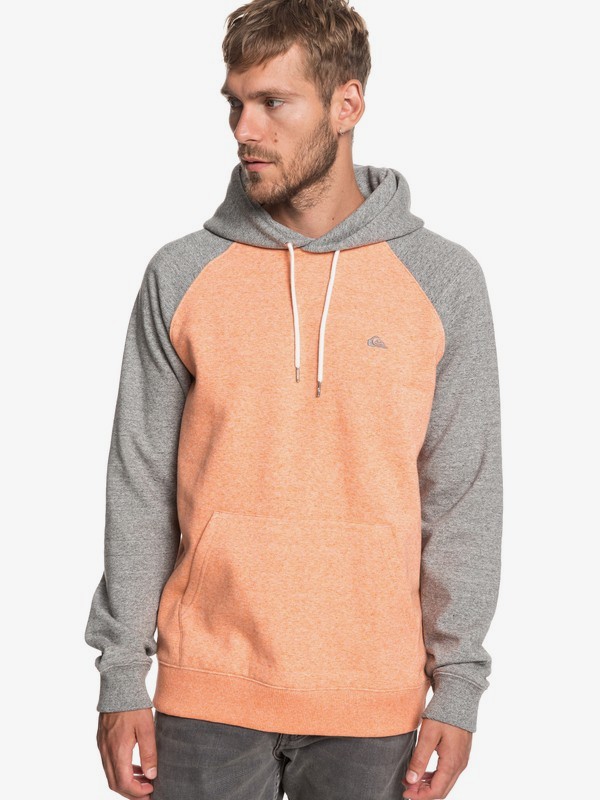 quiksilver, Everyday - Hoodie for Men, FLAMINGO HEATHER (nksh) 0 Everyday - Hoodie for Men Orange EQYFT03846 Quiksilver