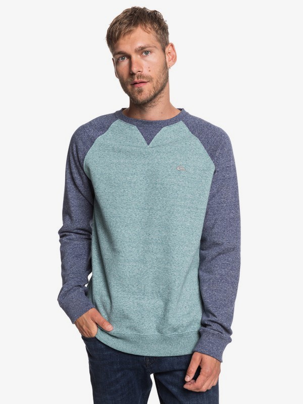 quiksilver, Everyday - Sweat pour Homme, STORMY SEA HEATHER (blhh) 0 Everyday - Sweat pour Homme Bleu EQYFT03847 Quiksilver