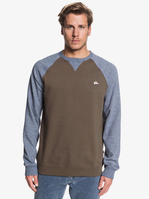 quiksilver, Everyday - Sudadera para Hombre, CROCODILE (crn0) 0 Everyday - Sudadera para Hombre Marron EQYFT03847 Quiksilver