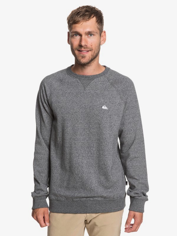 quiksilver, Everyday - Sweat pour Homme, DARK GREY HEATHER (krph) 0 Everyday - Sweat pour Homme Noir EQYFT03847 Quiksilver