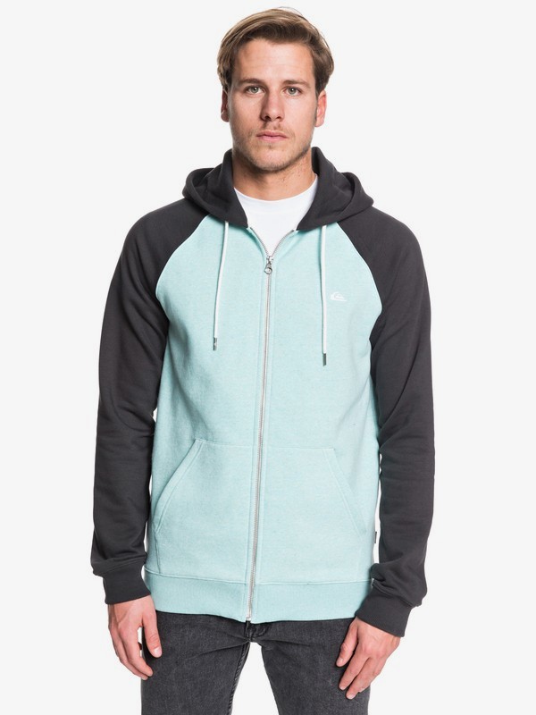 quiksilver, Everyday - Zip-Up Hoodie for Men, PASTEL TURQUOISE HEATHER (bfqh) 0 Everyday - Zip-Up Hoodie for Men Blue EQYFT03849 Quiksilver