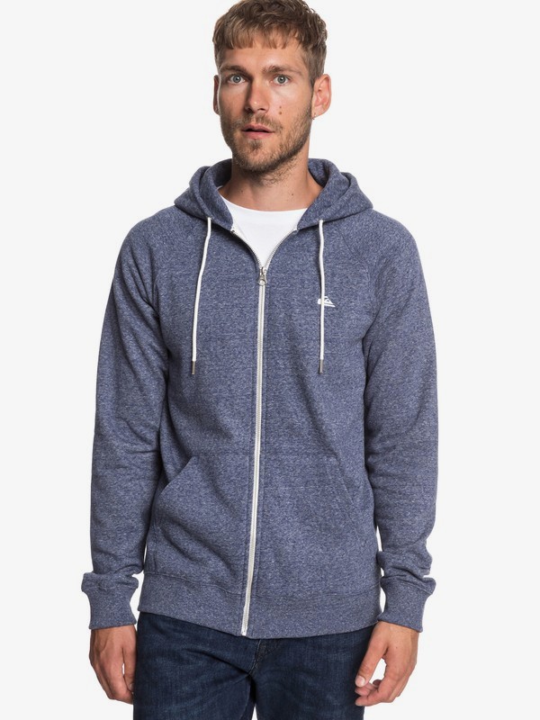 quiksilver, Everyday Zip-Up Hoodie, MEDIEVAL BLUE HEATHER (bteh) 0 Everyday Zip-Up Hoodie Blue EQYFT03849 Quiksilver