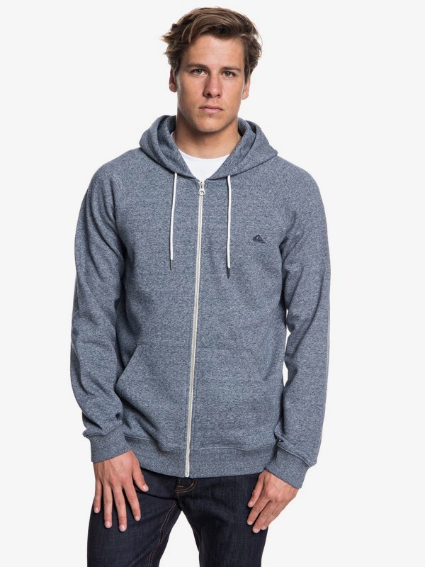 quiksilver, Everyday Zip-Up Hoodie, NAVY BLAZER HEATHER (byjh) 0 Everyday Zip-Up Hoodie Blue EQYFT03849 Quiksilver