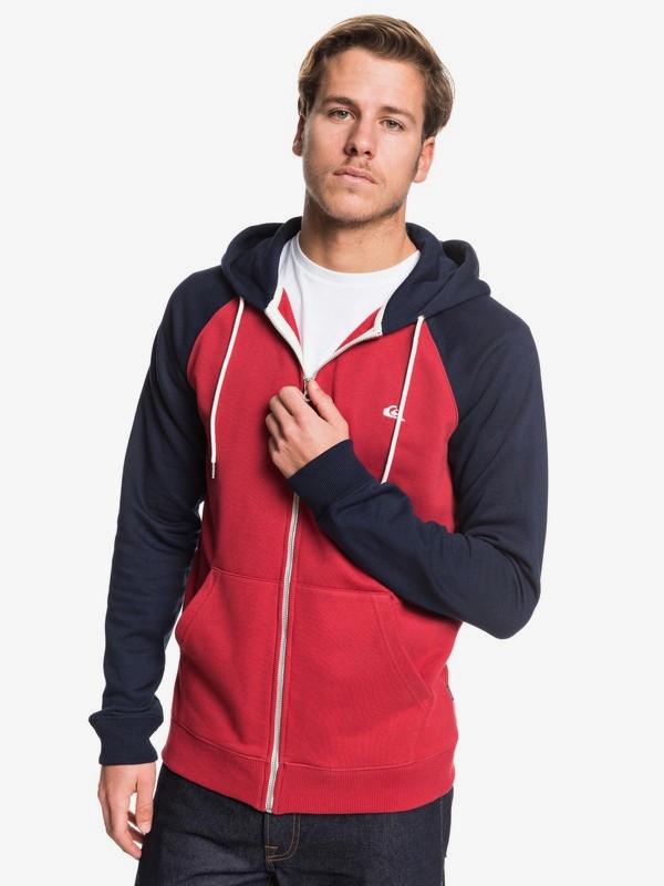 quiksilver, Everyday - Zip-Up Hoodie, GARNET (rqk0) 0 Everyday - Zip-Up Hoodie Red EQYFT03849 Quiksilver
