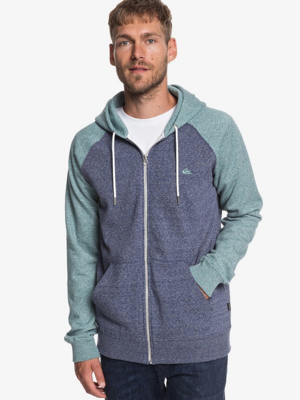 quiksilver, Толстовка на молнии Everyday, MEDIEVAL BLUE STORMY SEA HTH (xbsb) 0 Толстовка на молнии Everyday Синий EQYFT03849 Quiksilver
