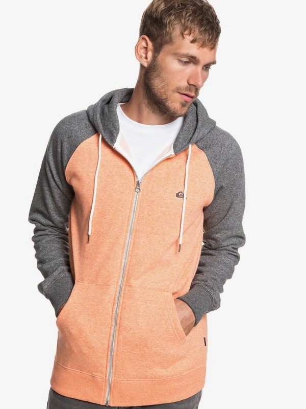 quiksilver, Everyday - Sweat à capuche zippé pour Homme, FLAMINGO HEATHER/DGH (xnss) 0 Everyday - Sweat à capuche zippé pour Homme Orange EQYFT03849 Quiksilver
