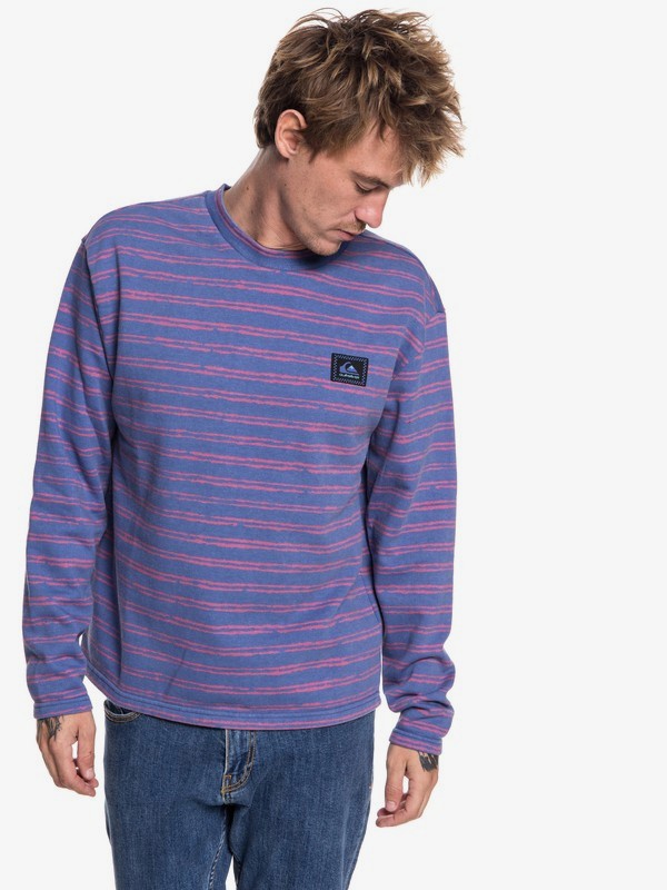quiksilver, Early Faze - Sweatshirt for Men, BIJOU BLUE ORIGINAL STRIPE (bng6) 0 Early Faze - Sweatshirt for Men Blue EQYFT03854 Quiksilver