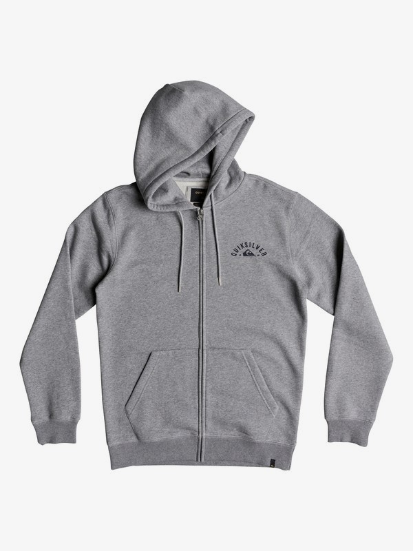 quiksilver, Lock Up Zip Hoodie, MEDIUM GREY HEATHER (kpvh) 0 Lock Up Zip Hoodie Black EQYFT03901 Quiksilver
