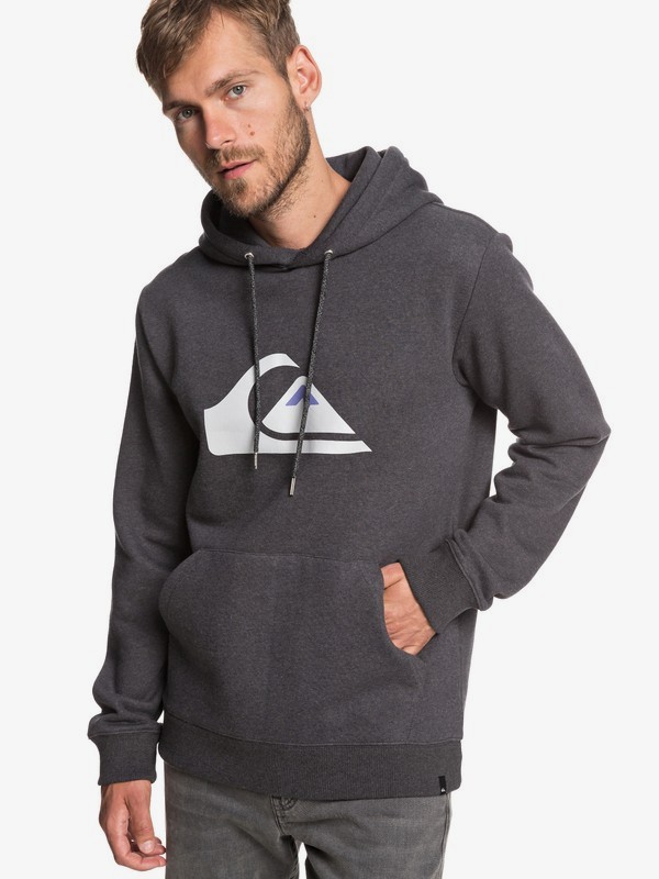 quiksilver, Big Logo - Sweat à capuche pour Homme, DARK GREY HEATHER (krph) 0 Big Logo - Sweat à capuche pour Homme Noir EQYFT03922 Quiksilver